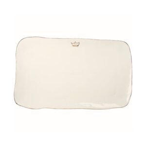 Gold Rim Serving Platter with a Crown by Abigails