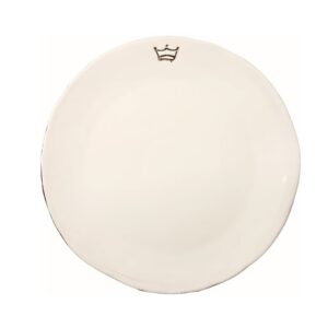 Gold Rim Dinner Plates with a Crown Set of 4 by Abigails