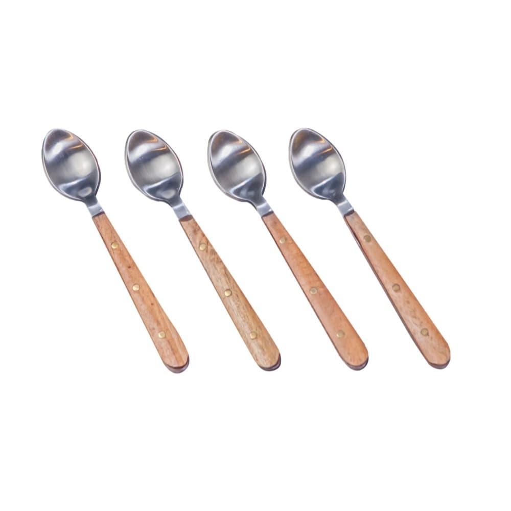 Cocktail Spoons with Wood Handles in Giftbox Set of 4 by BIDKhome - Image 2