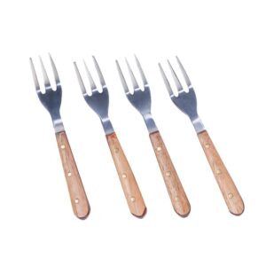 Cocktail Forks with Wood Handles in Giftbox Set of 4 by BIDKhome