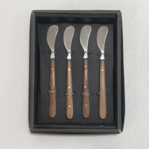 Cocktail Spreaders with Wood Handles in Giftbox Set of 4 by BIDKhome