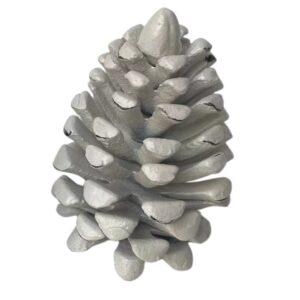 Antique White Cast Iron Pine Cones in 2 Sizes by BIDKhome