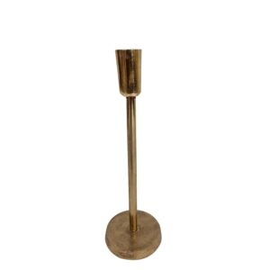 Large Aluminum Candlestick with Antique Brass Finish by BIDKhome