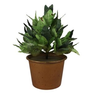 Potted Aluminum Painted Greens by HomArt