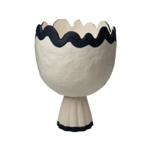 Rickrack Small Blue and White Cachepot by Abigails