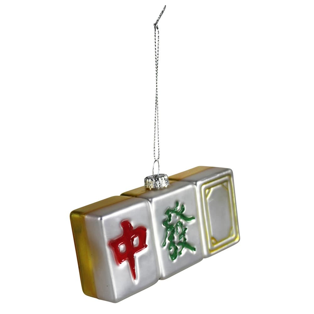 Mahjong Glass Ornaments Set of 2 by HomArt - Image 2