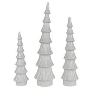 Slender Ceramic Christmas Trees Set of 3 by HomArt