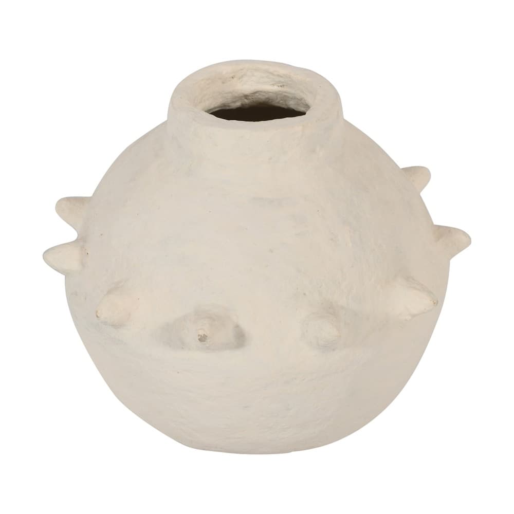 Off-White Paper Mache Vase by BIDKhome