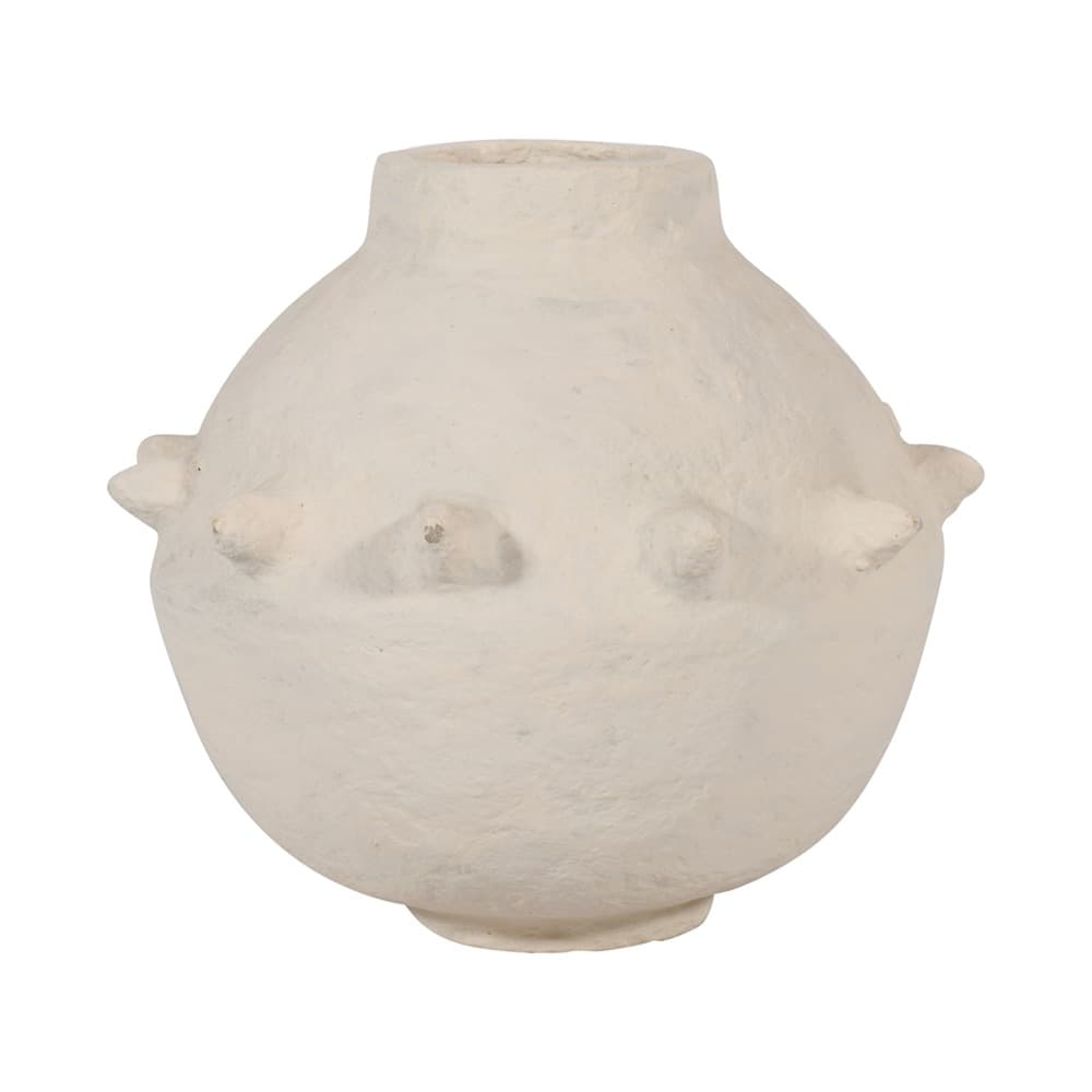 Off-White Paper Mache Vase by BIDKhome - Image 11