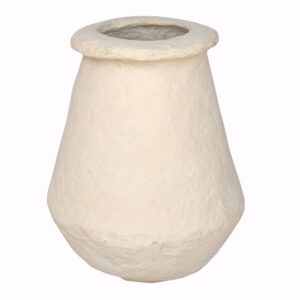 Off-White Paper Mache Vase by BIDKhome