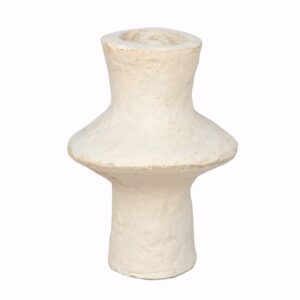 Off-White Paper Mache Vase by BIDKhome