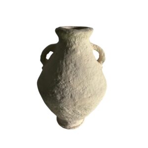 Beige Paper Mache Vase by BIDKhome