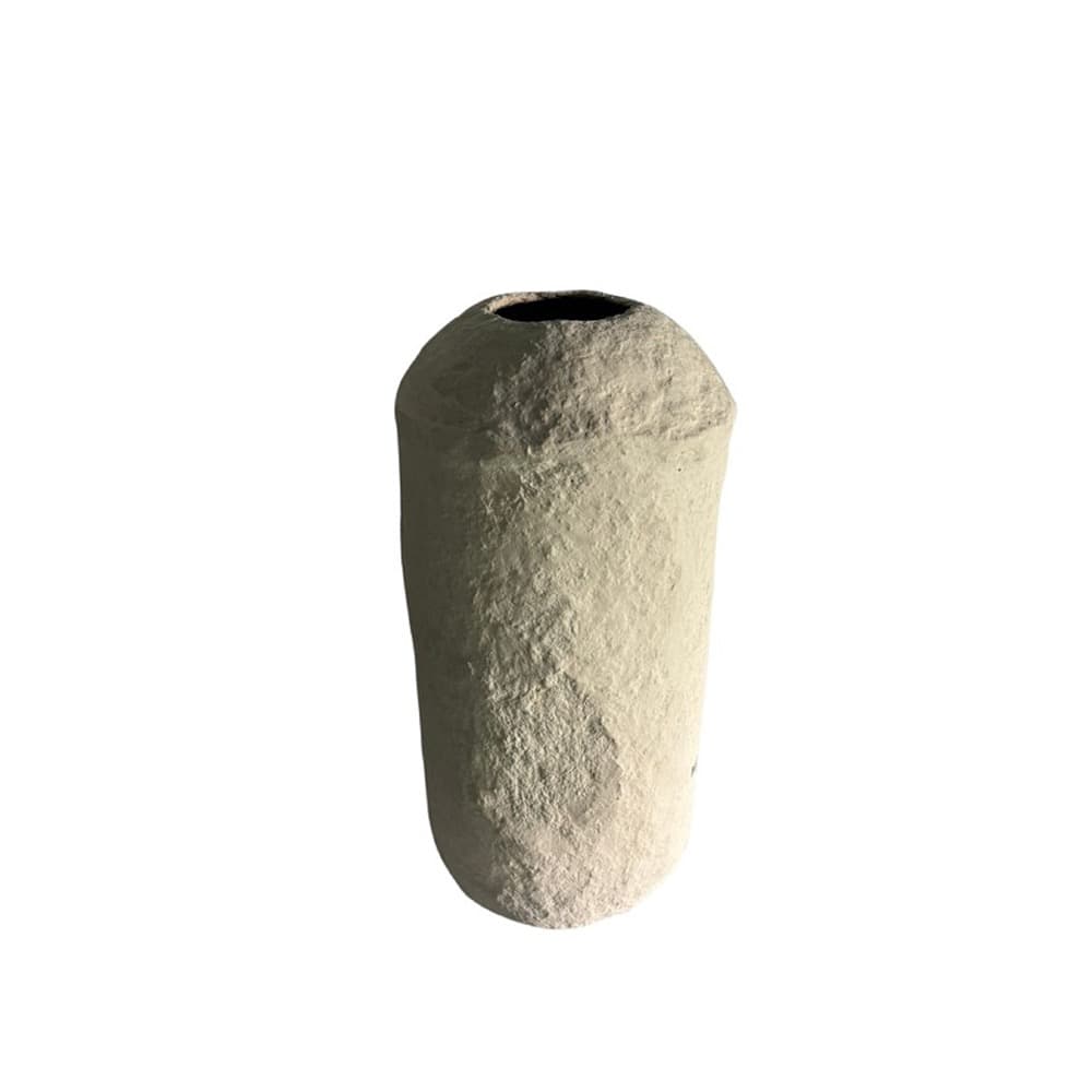 Beige Paper Mache Vase by BIDKhome - Image 2