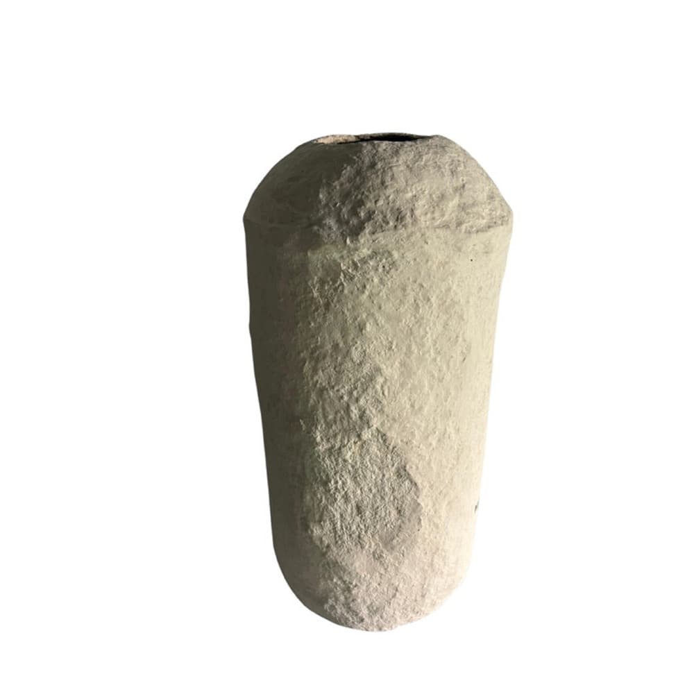 Beige Paper Mache Vase by BIDKhome - Image 3