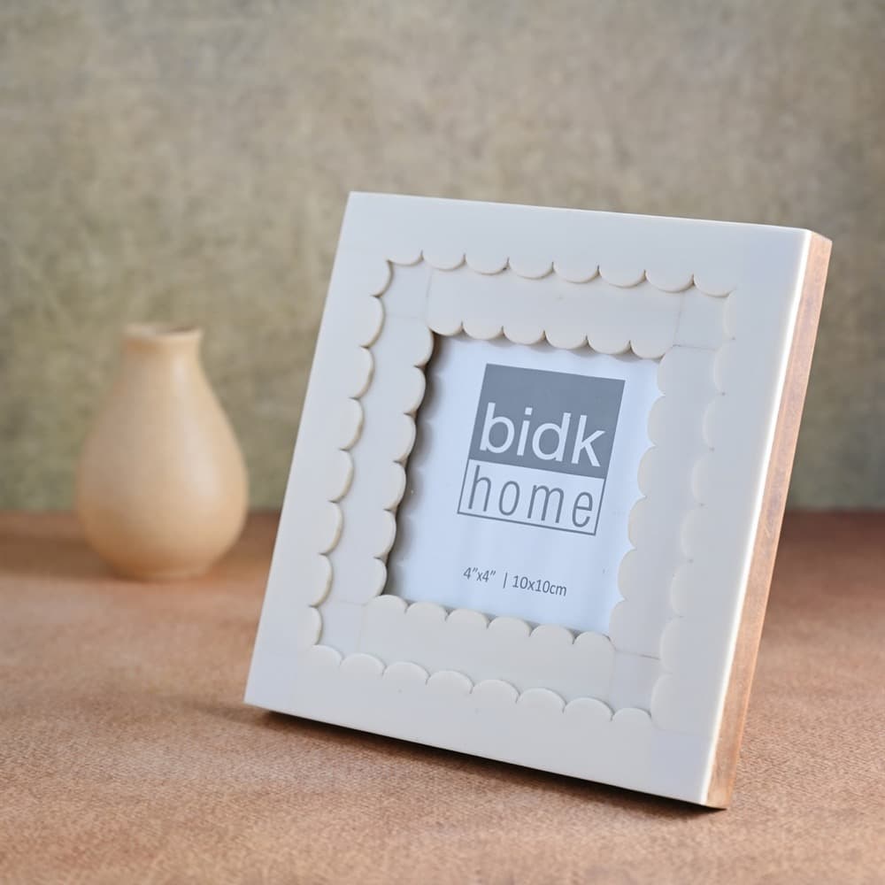 White Resin Frames with Flower Design in 3 Sizes by BIDKhome - Image 9