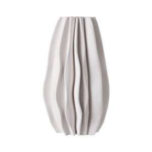 White Ceramic Vases in 2 Sizes by BIDKhome