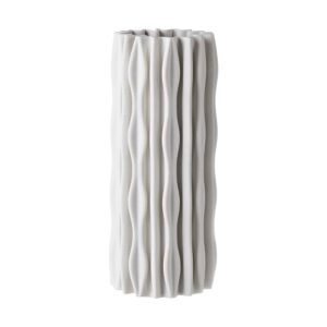 White Ceramic Vases in 2 Sizes by BIDKhome