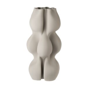 Ceramic Vase Light Grey Dia 10" in 2 Sizes by BIDKhome