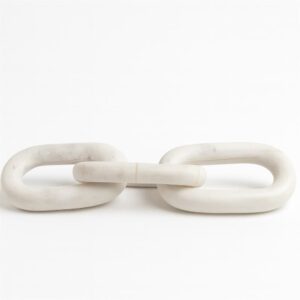 White Marble 3-Link Chain by BIDKhome
