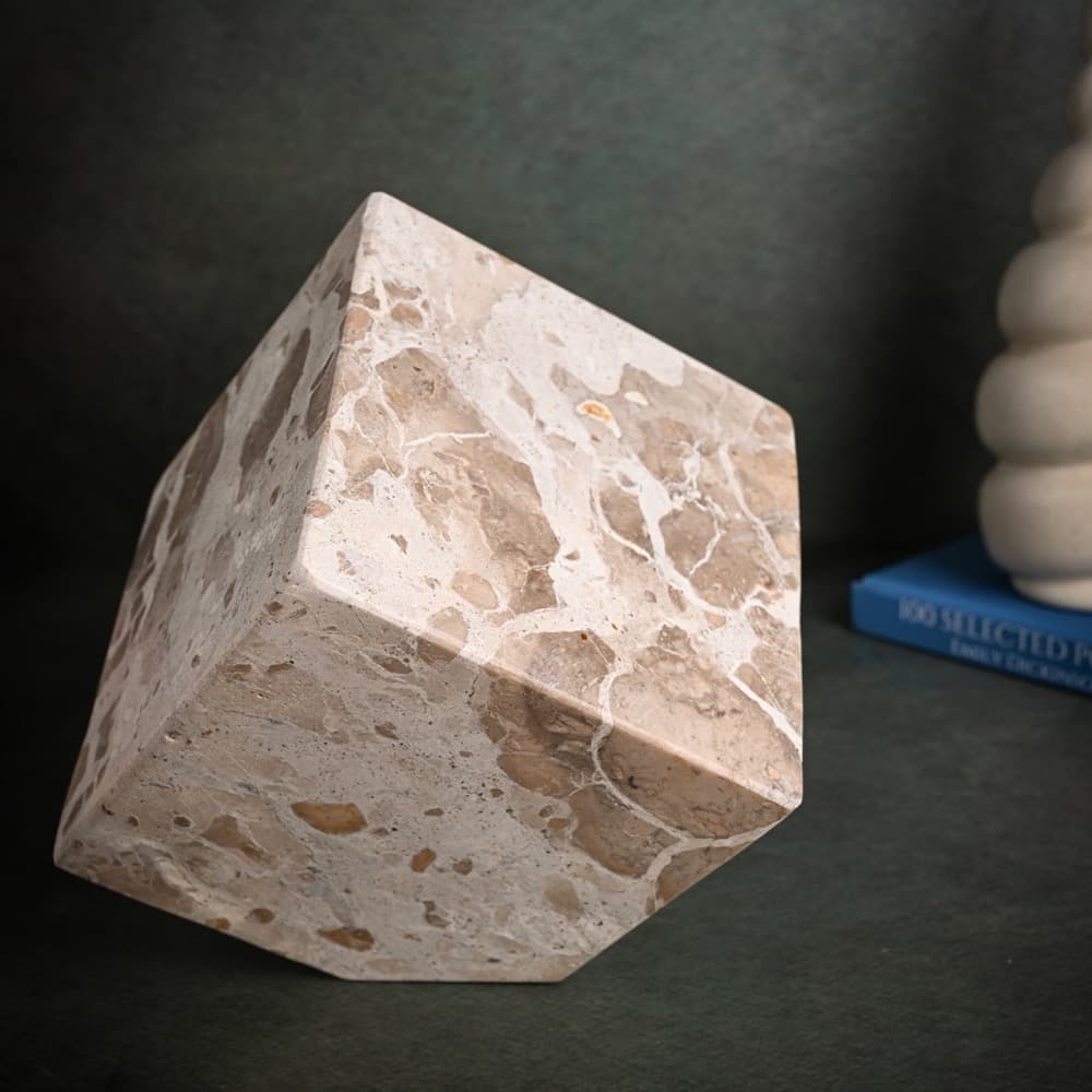Butterscotch Marble Cube Object by BIDKhome - Image 5