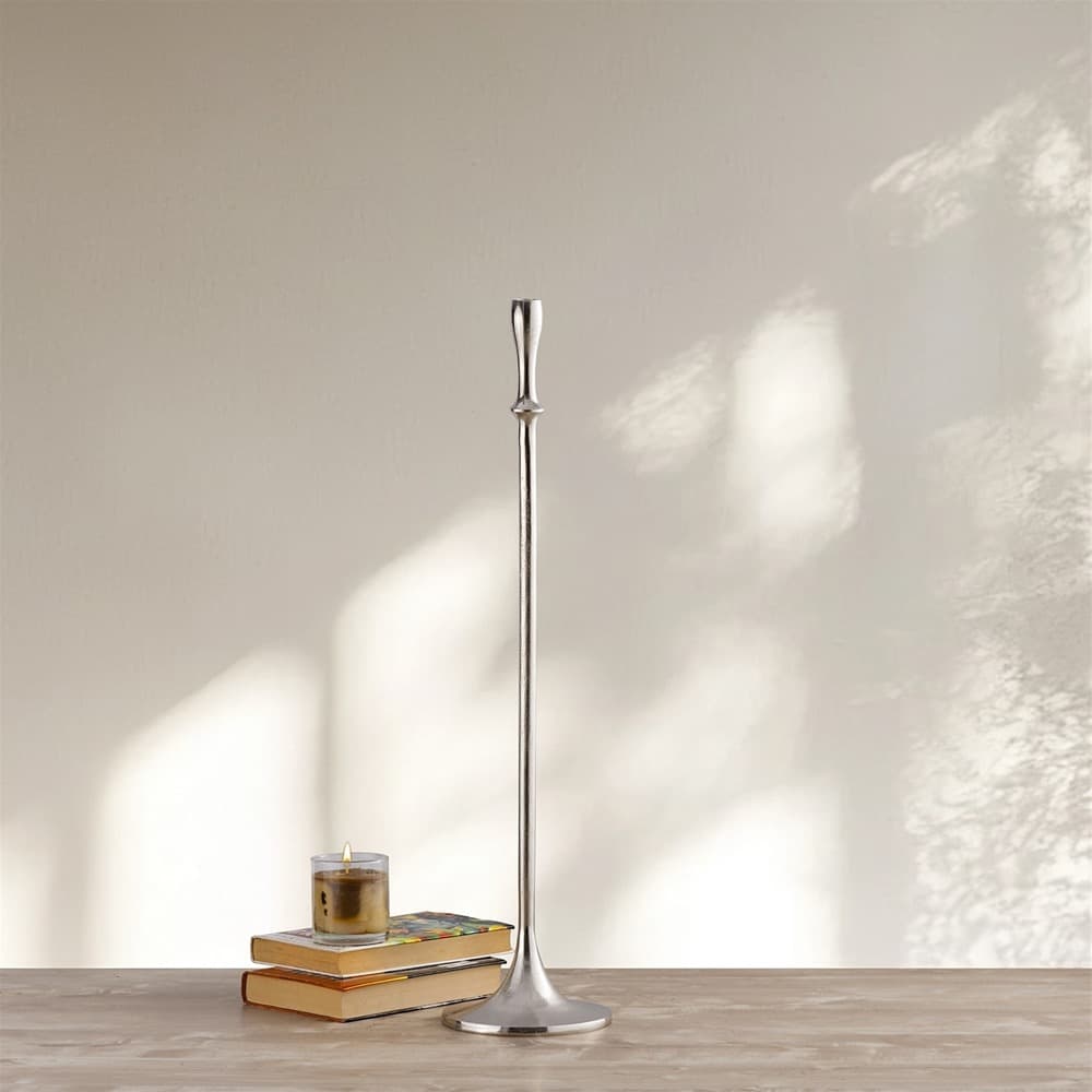 Novo Aluminum Candelstick in Raw Nickel by BIDKhome - Image 2