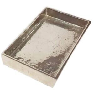 Aluminum Rectangular Plate in Raw Nickel by BIDKhome