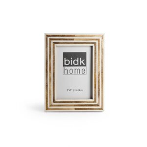 White & Brown Resin Tiles Frames by BIDKhome