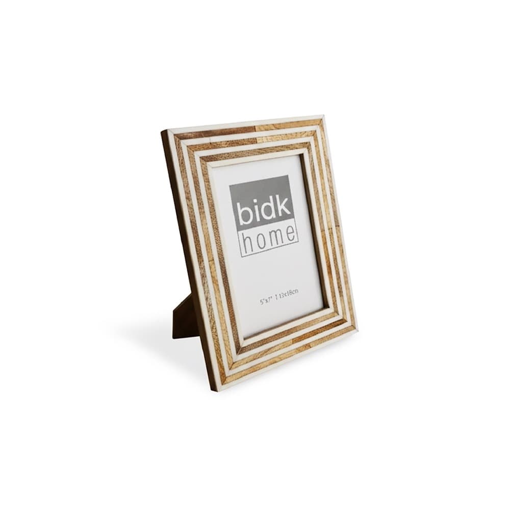 White & Brown Resin Tiles Frames by BIDKhome - Image 2