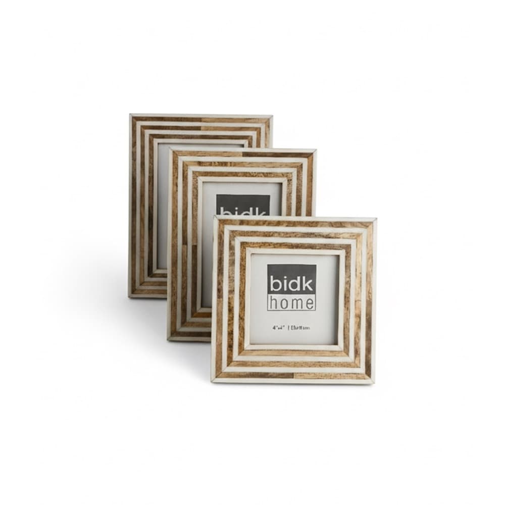 White & Brown Resin Tiles Frames by BIDKhome - Image 4