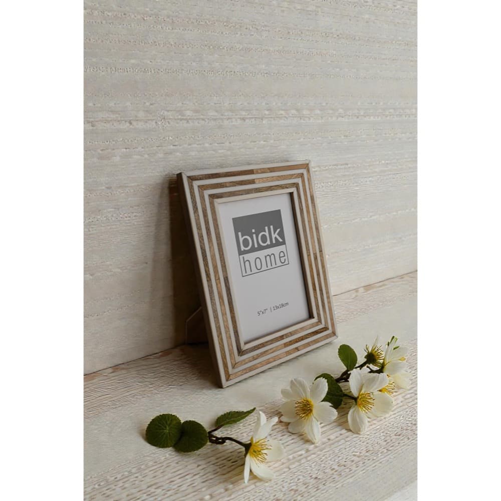 White & Brown Resin Tiles Frames by BIDKhome - Image 5