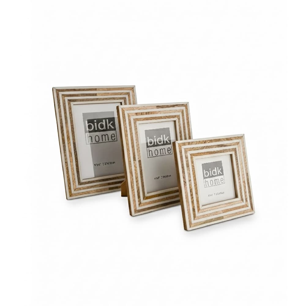 White & Brown Resin Tiles Frames by BIDKhome - Image 6
