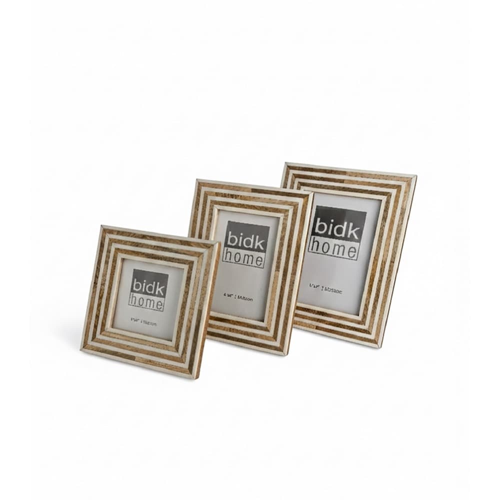 White & Brown Resin Tiles Frames by BIDKhome - Image 8
