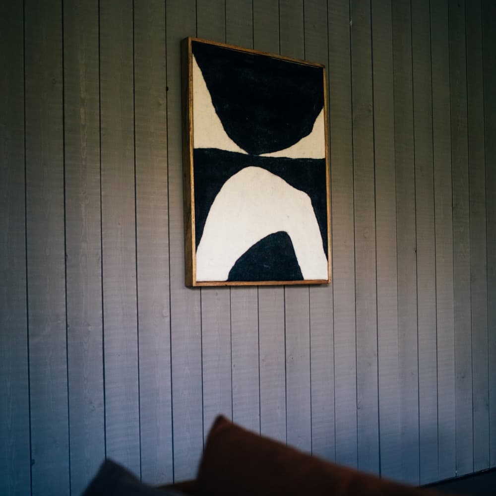 Wooly Black & White Canvas with Frame by Pomax - Image 4