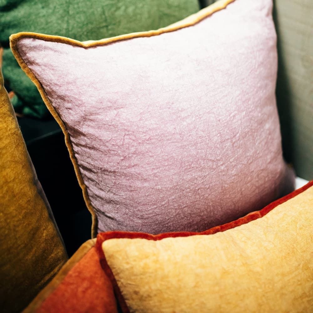 Alpha Opposites Green Linen Cushion by Pomax - Image 9