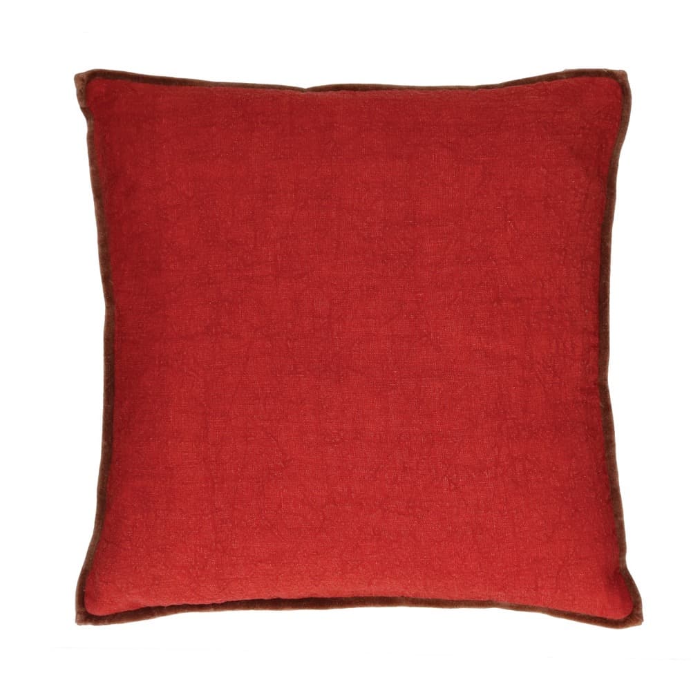 Alpha Opposites Poppy Linen Cushion by Pomax