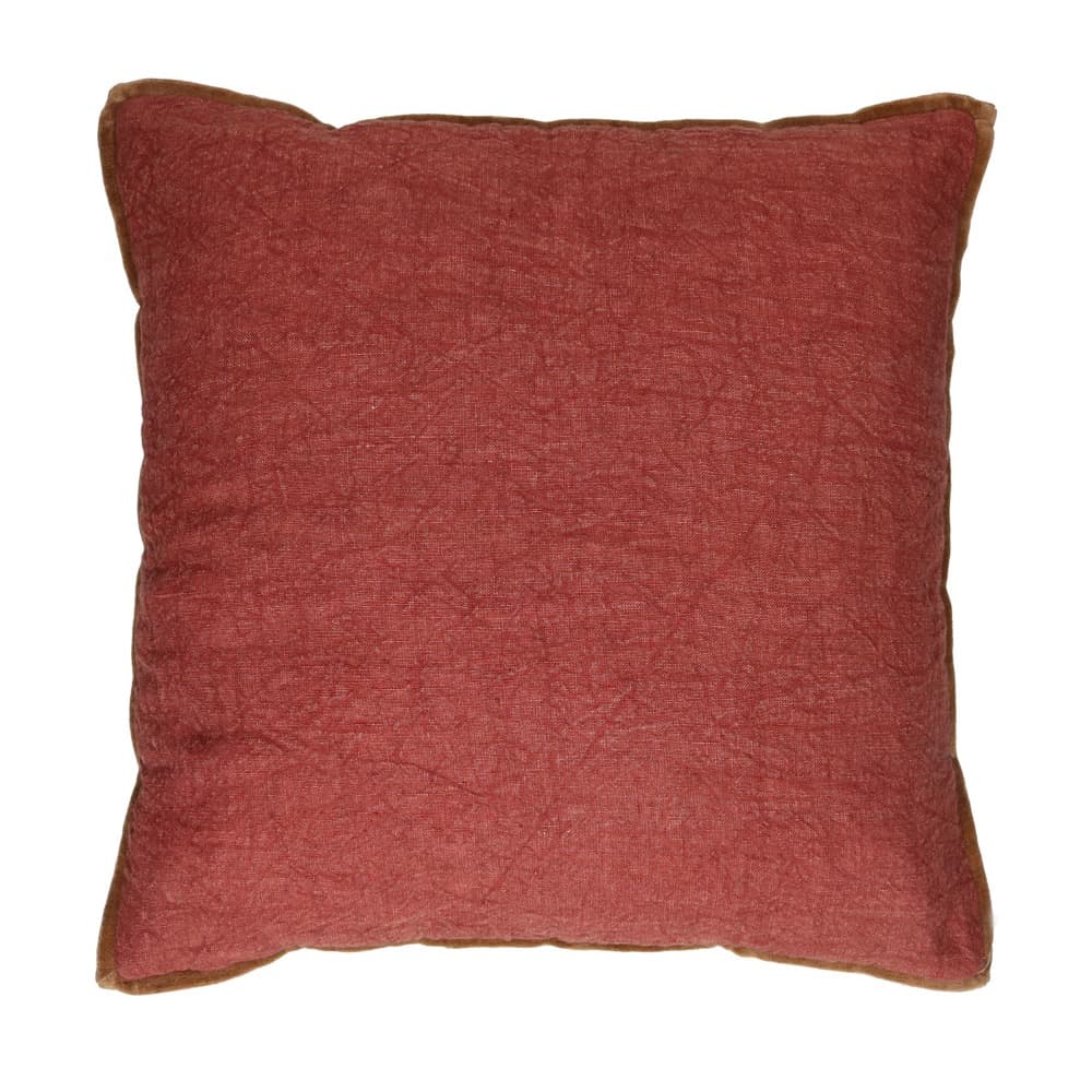 Alpha Opposites Raspberry Linen Cushion by Pomax