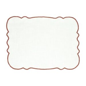 Farfalle Rust Linen Placemat by Pomax