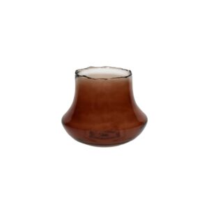 Famiglia Small Amber Vase Glass by Pomax