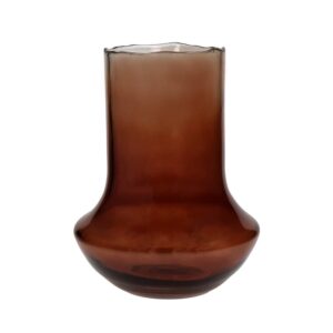 Famiglia Large Amber Vase Glass by Pomax