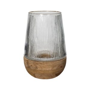 Arbre Natural Hurricane/Vase Mango Wood Lg by Pomax