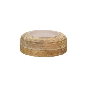 Arbre Natural Round Mango Wood Large Candle Holder by Pomax