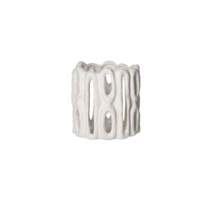 Cadiz Hurricane Stoneware White Dia 6.3" by Pomax