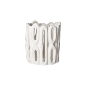 Cadiz Hurricane Stoneware White Dia 7.5" by Pomax