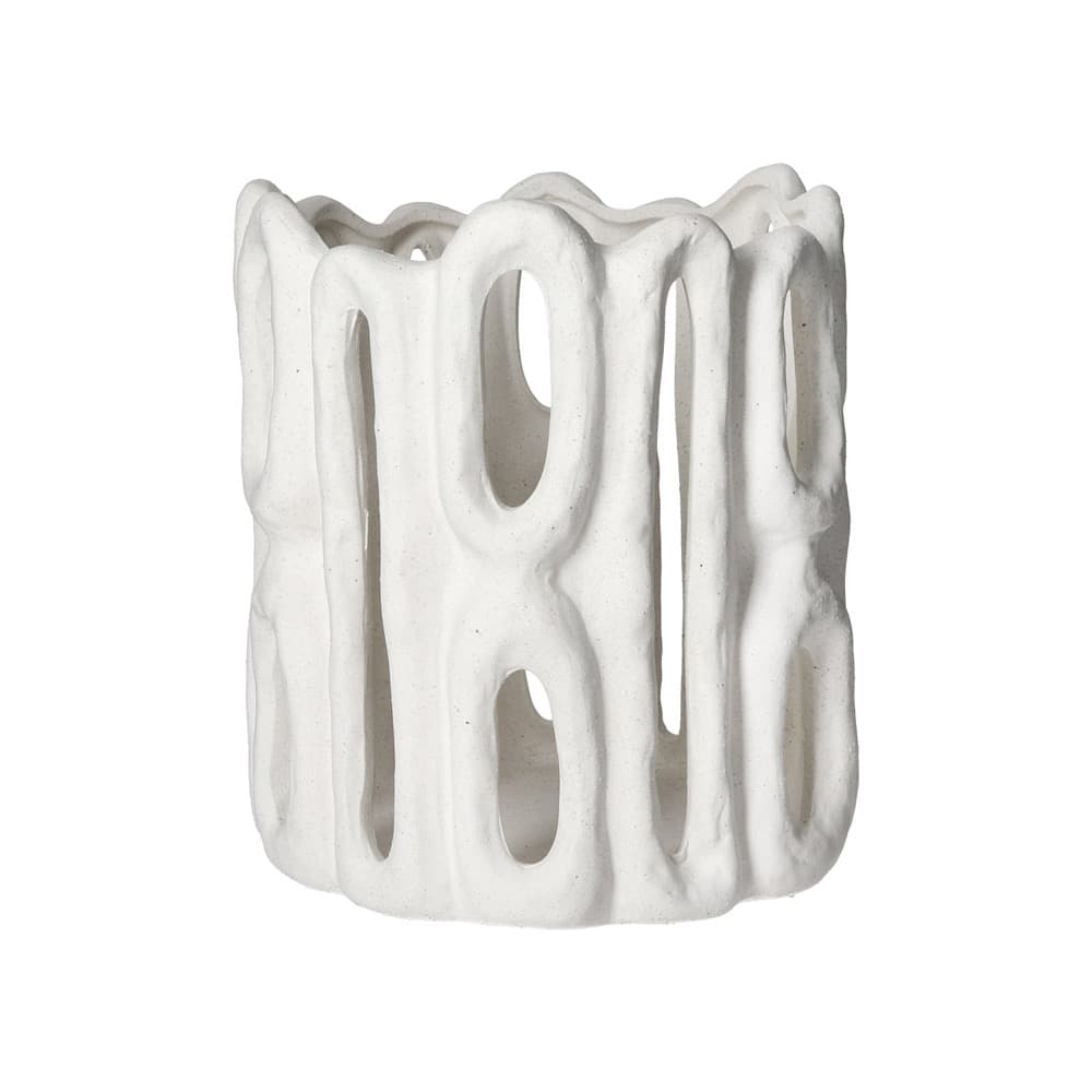 Cadiz Hurricane Stoneware White Dia 9.8" by Pomax