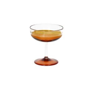 Tarifa Amber Coupe Glass 6 fl oz Borosilicate Glass by Pomax