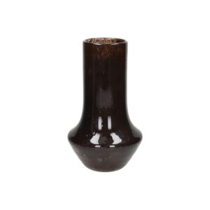 Camou Glass Vase Brown Dia 6.8" by Pomax