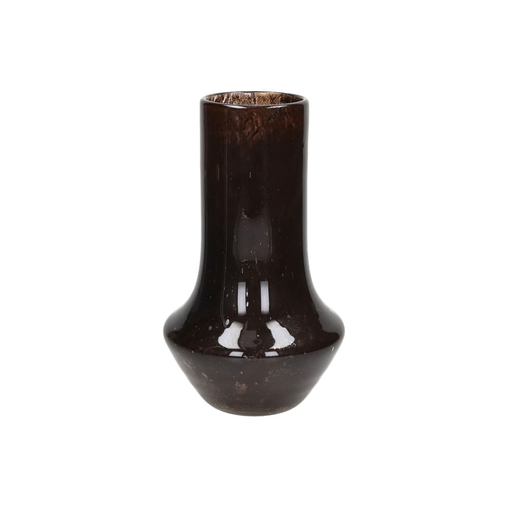 Camou Glass Vase Brown Dia 6.8" by Pomax