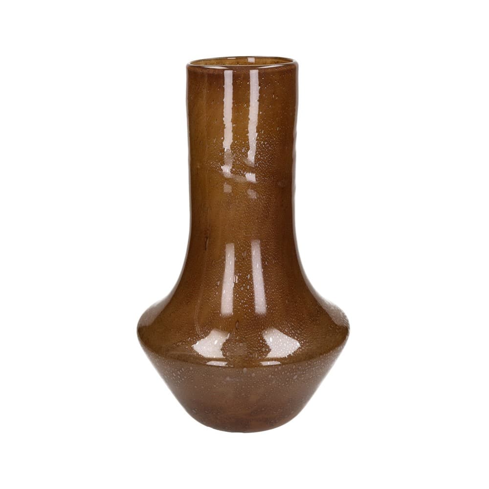 Camou Glass Vase Camel Dia 9.8" by Pomax