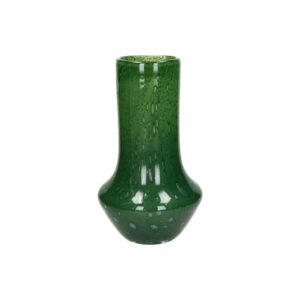 Camou Glass Vase Green Dia 6.8" by Pomax