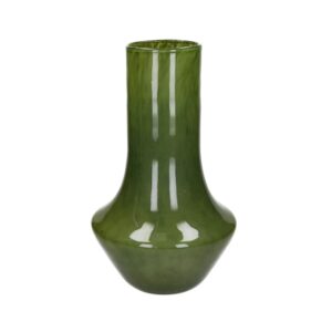 Camou Glass Vase Olive Dia 9.8" by Pomax